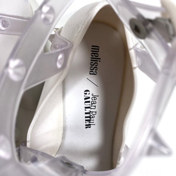 JEAN PAUL GAULTIER x Melissa White Jelly 'Punk Love' Platform - Picture 9 of 11
